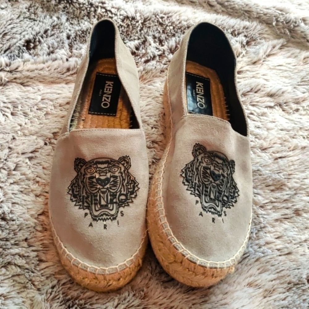 KenzoTigre cloth espadrilles-Grey